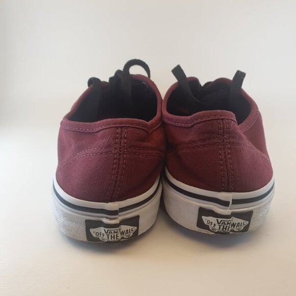 Vans Authentic Burgundy Unisex Low Top Size Women's 7 Men's 5.5 - Picture 2 of 7